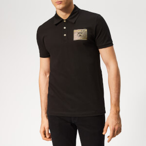 Plein Sport Men's Metal Sport Polo-Shirt - Black/Gold