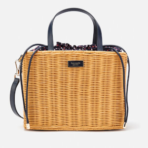 Kate Spade New York Women's Sam Wicker Medium Satchel - Navy Multi