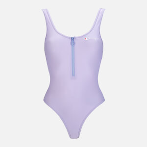 Champion Women's Zipped Swimsuit - Blue