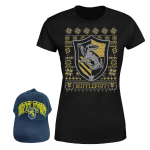 Harry Potter Hufflepuff T-Shirt And Cap Bundle - Black