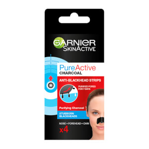 Garnier Pure Active Charcoal Anti-Blackhead Nose Strips x 4