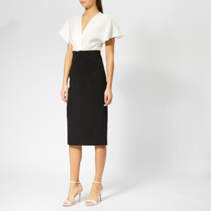 Ted Baker Women's Ellame Wrap Over Full Sleeve Bodycon Dress - Black