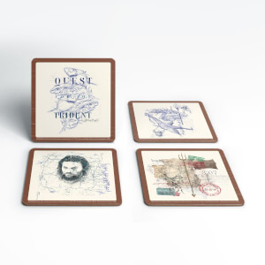 Aquaman Quest for the Trident onderzetters (Set van 4)