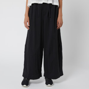 Y-3 Women's Twill Wide Leg Pants - Black