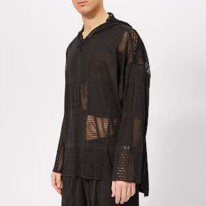 Y-3 Men's Patchwork Mesh Hoody - Black