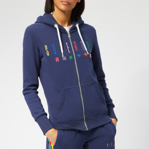 Superdry Women's Carly Carnival Emb Zip Hoody - Dazzling Blue