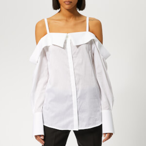 Victoria, Victoria Beckham Women's Off Shoulder Shirt - White