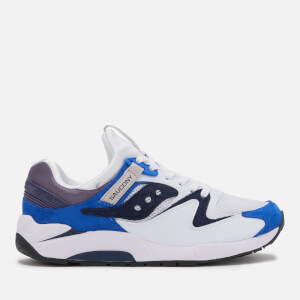 Saucony Men's Grid 9000 Trainers - White/Blue