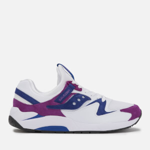 Saucony Men's Grid 9000 Trainers - White/Purple