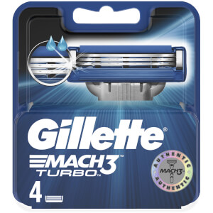 Mach3 Turbo Razor Blades for Men - 4 Count