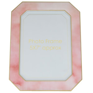 Candlelight Pink with Gold Edges 5" x 7" Photo Frame