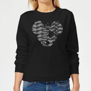 Danger Mouse Word Face Women's Sweatshirt - Black