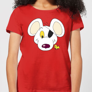 Danger Mouse Face & Logo Women's T-Shirt - Red