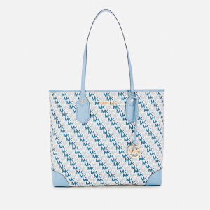 MICHAEL MICHAEL KORS Women's Eva Large Tote Bag - Optic White (Blue Logo)