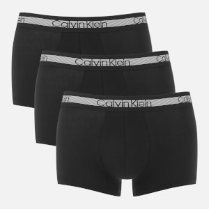Calvin Klein Men's 3 Pack Trunk Boxer Shorts - Black