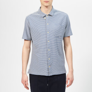 Oliver Spencer Men's Hawaiian Jersey Shirt - Arman Blue