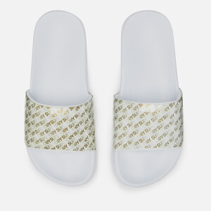 Superdry Women's Repeat Jelly Pool Slide Sandals - Optic White/Gold