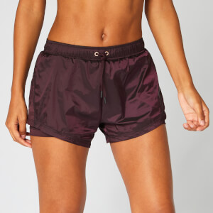 MP Metallic Double Layer Shorts - Malbec