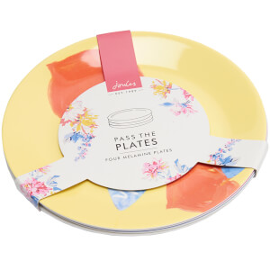 Joules 4 Pack Garden Plates - Yellow