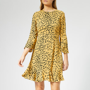 Whistles Women's Animal Print Flippy Dress - Cream/Multi