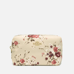 Coach Women's Beechwood Floral Print Small Nylon Cosmetic Case - Beechwood Floral Bundle
