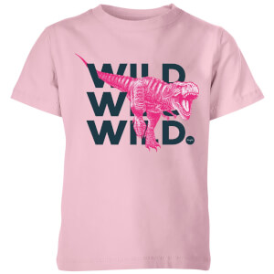 Wild Dinosaur Kids' T-Shirt - Baby Pink