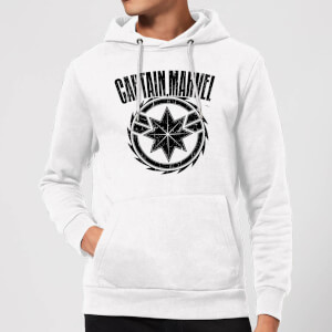 Captain Marvel Logo Hoodie - White