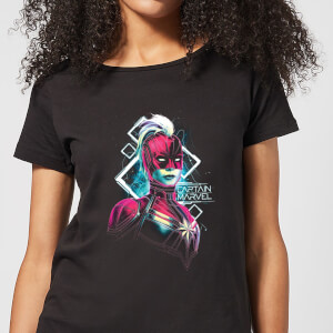 Captain Marvel Neon Warrior Women's T-Shirt - Black