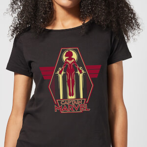 Captain Marvel Flying Warrior Women's T-Shirt - Black