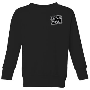 Captain Marvel Name Badge Kids' Sweatshirt - Black