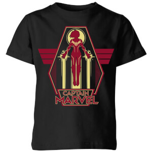 Captain Marvel Flying Warrior Kids' T-Shirt - Black