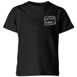 Captain Marvel Name Badge Kids' T-Shirt - Black