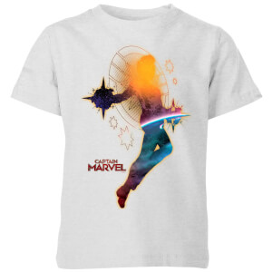 Captain Marvel Nebula Flight Kids' T-Shirt - Grey