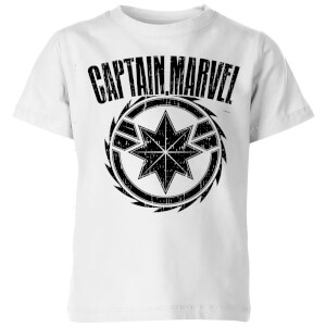 Captain Marvel Logo Kids' T-Shirt - White