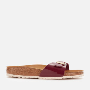 Birkenstock Women's Madrid Patent Slim Fit Single Strap Sandals - Bordeaux