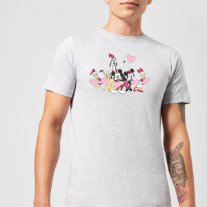 Disney Mickey Mouse Love Friends Men's T-Shirt - Grey