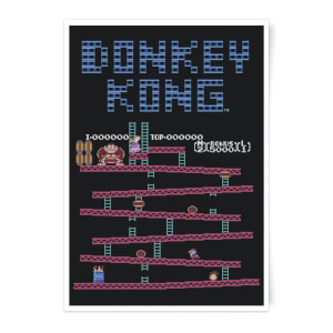 Nintendo Donkey Kong Retro Level Art Print