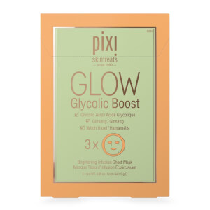 PIXI GLOW Glycolic Boost Sheet Mask (Pack of 3) - Тканевые маски