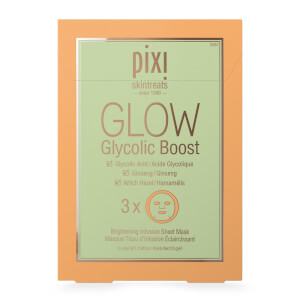 PIXI GLOW Glycolic Boost Sheet Mask (Pack of 3)