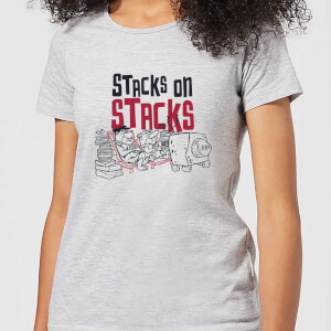 The Flintstones Stacks On Stacks Women's T-Shirt - Grey
