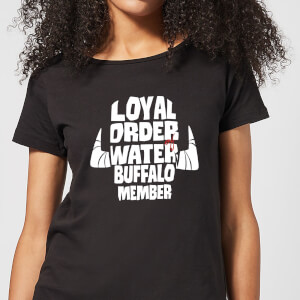The Flintstones Loyal Order Of Water Buffalo Member Women's T-Shirt - Black