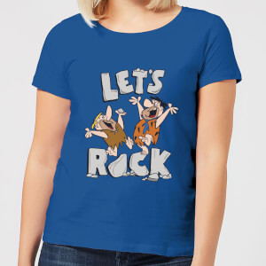 The Flintstones Let's Rock Women's T-Shirt - Royal Blue