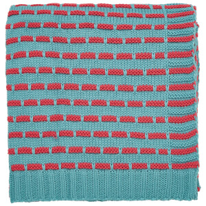 Helena Springfield Knitted Throw - Duck Egg