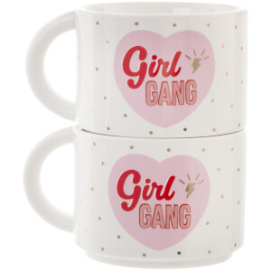 Sass & Belle Set of 2 Girl Power Stacking Mugs