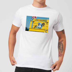 Disney Lilo And Stitch Life Guard Men's T-Shirt - White