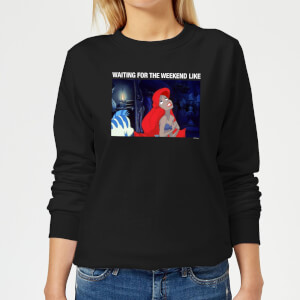 Disney Little Mermaid Weekend Wait Women's Sweatshirt - Black