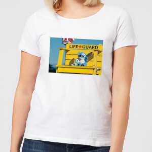 Disney Lilo And Stitch Life Guard Women's T-Shirt - White