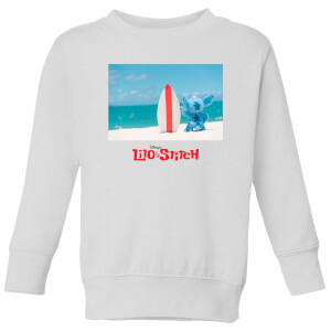 Disney Lilo And Stitch Surf Beach Kids' Sweatshirt - White