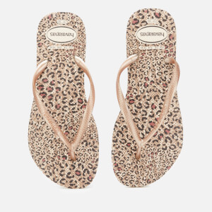 Havaianas Women's Slim Animals Flip Flops - Beige/Rose Gold/Rose Gold