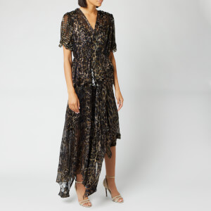 Preen By Thornton Bregazzi Women's Esther Dress - Gold Harlequin Animal